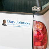 Autocollant De Voiture Gary Johnson pour le président (Sur camion)