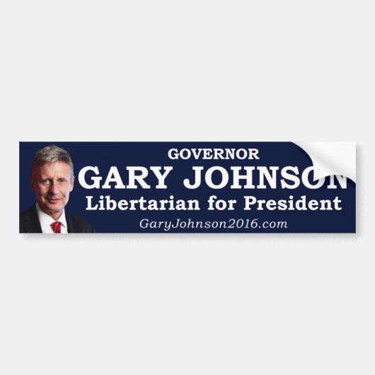 Autocollant De Voiture Gary Johnson pour le président (Devant)