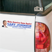 Autocollant De Voiture Gary Johnson - "rendez l'Amérique raisonnable (Sur camion)
