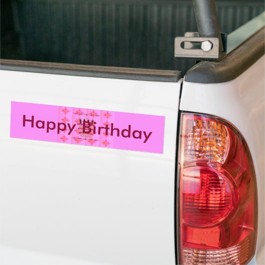Autocollant De Voiture Gâteau d'anniversaire floral pour elle / Filles Ar (Sur camion)