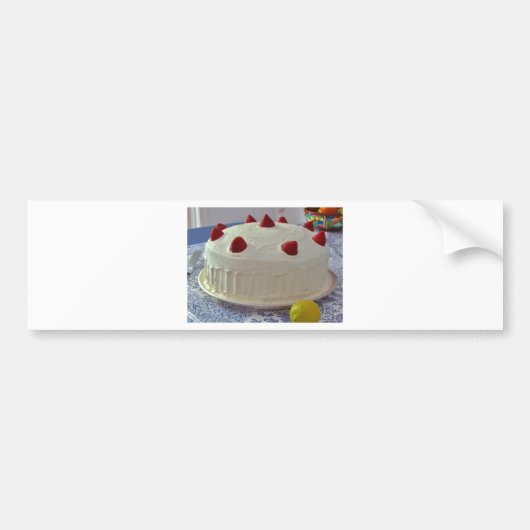 Autocollant De Voiture Gâteau de fraise (Devant)