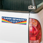 Autocollant De Voiture Gavin Newsom 2028 LGBT (Sur camion)