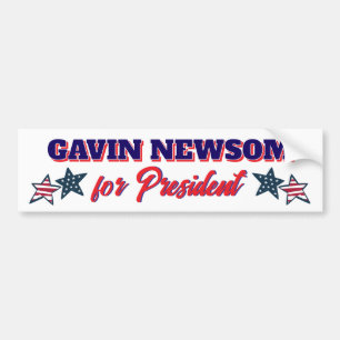 Autocollant De Voiture Gavin Newsom pour le président politique