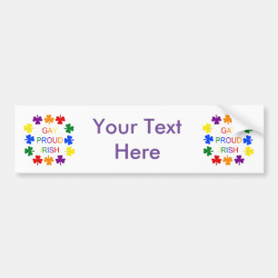 Autocollant De Voiture Gay Fier Irlandais LGBT Rainbow Shamrocks