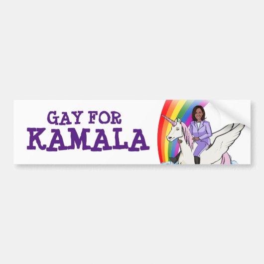 AUTOCOLLANT DE VOITURE GAY POUR KAMALA (Devant)