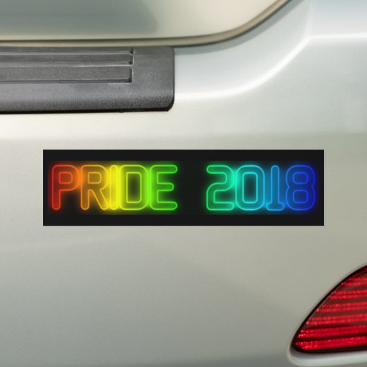 Autocollant De Voiture Gay pride 2018 Rainbow Flag LGBT Typographie (En voiture)