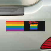 AUTOCOLLANT DE VOITURE GAY PRIDE DE L'ORÉGON (En voiture)