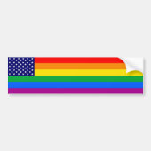 Autocollant De Voiture Gaymerican Pride (Devant)