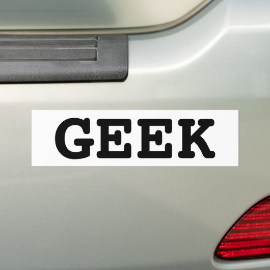 AUTOCOLLANT DE VOITURE GEEK (En voiture)