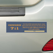 Autocollant De Voiture Genèse 7:1 Bumper Sticker (En voiture)