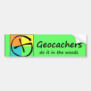 Autocollant De Voiture Geocachers le font dans les bois