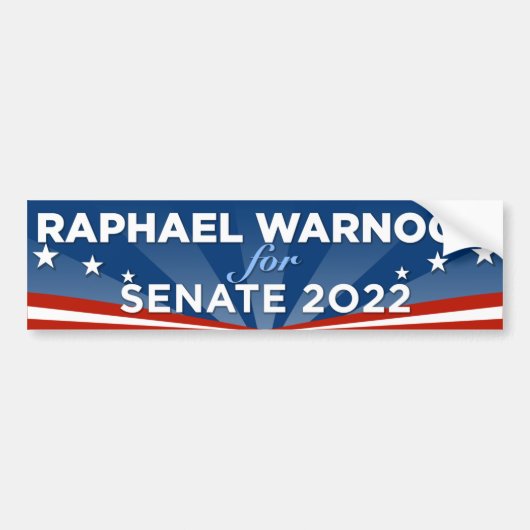 Autocollant De Voiture Georgia Raphael Warnock for Senate 2022 (Devant)