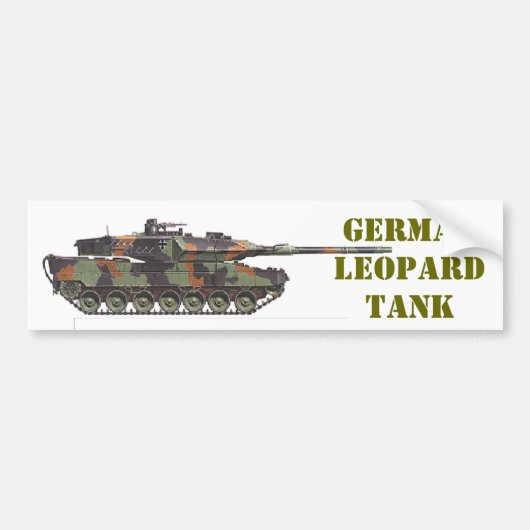 AUTOCOLLANT DE VOITURE GERMAN LEOPARD TANK. (Devant)