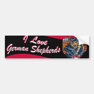 Autocollant De Voiture German Shepherd Biker