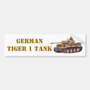 AUTOCOLLANT DE VOITURE GERMAN TIGER 1 TANK
