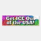 Autocollant De Voiture Get ICE Out of the USA! (Devant)