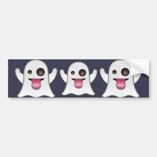 Autocollant De Voiture ghost_emoji (Devant)