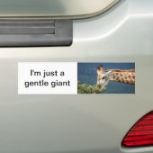 Autocollant De Voiture Giraffe mangeant un peu de feuille (En voiture)