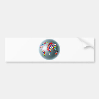 Autocollant De Voiture Globe de drapeau