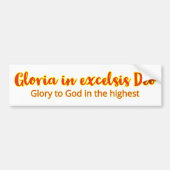 Autocollant De Voiture Gloria de Messe Latine en Excelsis Deo Gloire à Di (Devant)