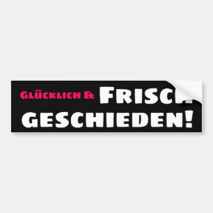 Autocollant De Voiture Glücklich und frisch geschieden