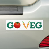 Autocollant De Voiture Go Veg (En voiture)