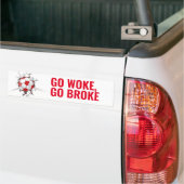 Autocollant De Voiture Go Woke Go Broke Sticker (Sur camion)