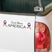 Autocollant De Voiture God Bless America Bumper Sticker (Sur camion)