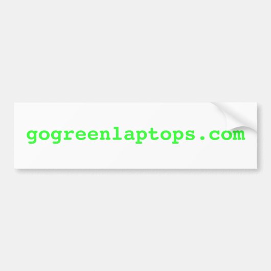 Autocollant De Voiture gogreenlaptops.com (Devant)