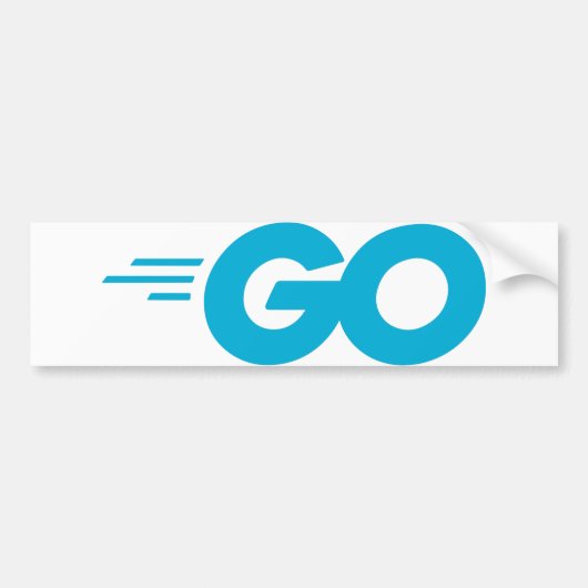 Autocollant De Voiture Golang Logo (Go Programming Language) (Devant)