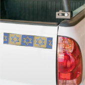 Autocollant De Voiture Gold Blue Star de David Art Panels (Sur camion)