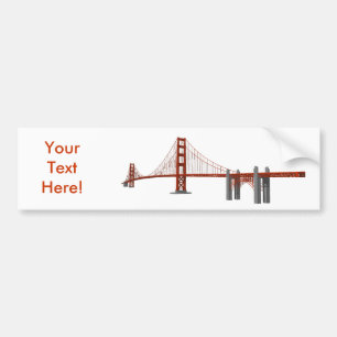 Autocollant De Voiture Golden gate bridge : modèle 3D :