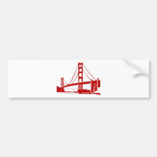 Autocollant De Voiture Golden gate bridge - San Francisco, CA