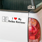 Autocollant De Voiture Golden retriever (Sur camion)