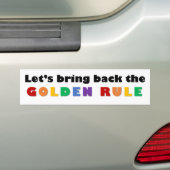 Autocollant De Voiture Golden Rule - bumper sticker (En voiture)