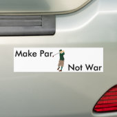 Autocollant De Voiture Golf Bumpersticker - Make Par. Pas la guerre (En voiture)