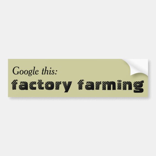 Autocollant De Voiture Google ceci : Agriculture d'usine (Devant)