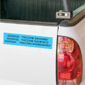 AUTOCOLLANT DE VOITURE GOOGLE : "DANGERS VACCINIQUES " GOOGLE : "VACCIN (Sur camion)