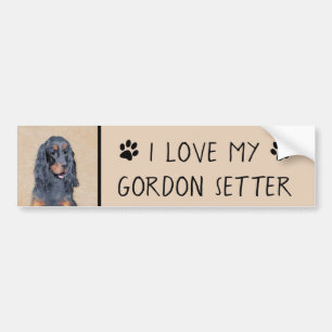 Autocollant De Voiture Gordon Setter Peinture - Joli art original chien