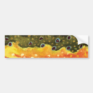 Autocollant De Voiture Gorgeous Brook Trout Fly Fishing Fisherman Angler