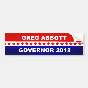Autocollant De Voiture Gouverneur 2018 de Greg Abbott le Texas