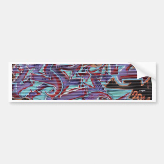 Autocollant De Voiture Graffiti violet sur Shutter (Devant)