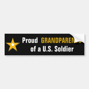 Autocollant De Voiture Grands-parents fiers d'un soldat des USA