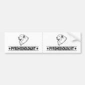 Autocollant De Voiture Grands Pyrénées humoristiques (Devant)