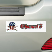 Autocollant De Voiture Graphique americana de drapeau de crâne de (En voiture)