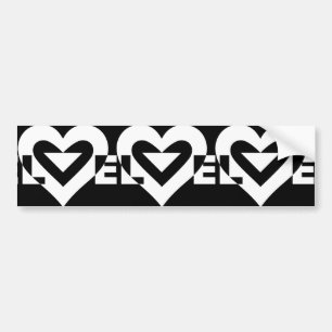 Autocollant De Voiture Graphique d'amour cool, blanc