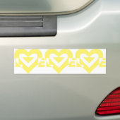 Autocollant De Voiture Graphique d'amour cool, Jaune (En voiture)