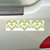 Autocollant De Voiture Graphique d'amour cool, Vert Sage (En voiture)