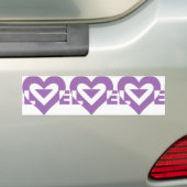 Autocollant De Voiture Graphique d'amour cool, violet (En voiture)
