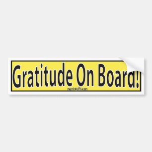 AUTOCOLLANT DE VOITURE GRATITUDE À BORD DE SIGNE